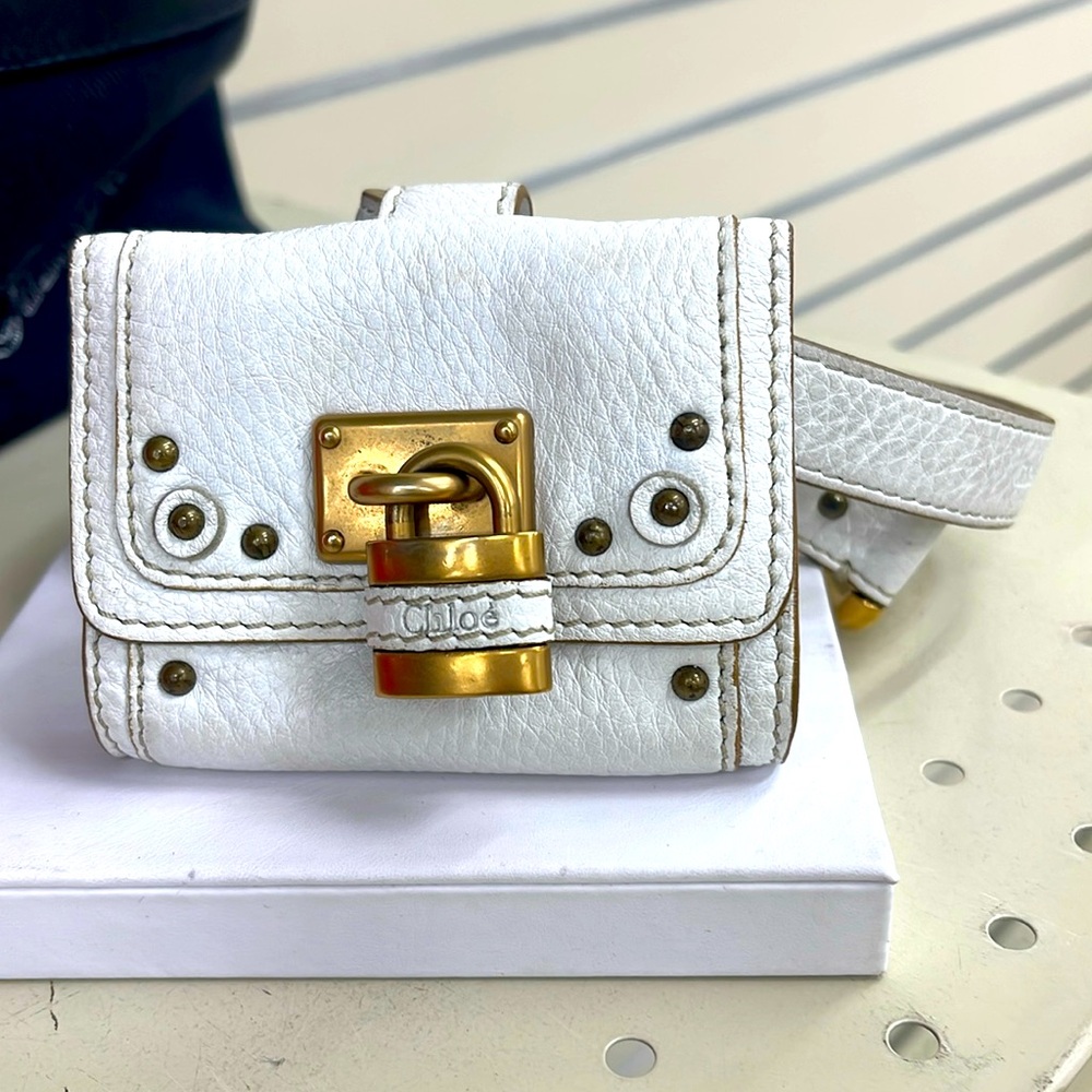Chloe Mini Belt Bag Off White